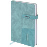Ежедневник недатированный А5 138х213мм BRAUBERG "Cowboy", под кожу, застежка 160л, голубой, 116197 по низкой цене оптом Ежедневник недатированный А5 138х213мм BRAUBERG "Cowboy", под кожу, застежка 160л, голубой, 116197 по низкой цене оптом
