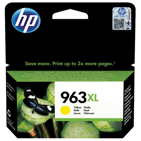 Картридж струйный HP (3JA29AE) для HP OfficeJet Pro 9010/9013/9020/9023, №963XL желтый, ресурс 1600 страниц по низкой цене оптом 