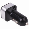Зарядное устройство автомобильное SONNEN, 2 порта USB, выходной ток 2,1 А, черное-белое, 454796 по низкой цене оптом 