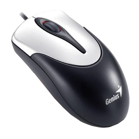 Мышь проводная GENIUS NetScroll 100 V2, USB, 2 кнопки + 1 колесо-кнопка, оптическая, чёрно-серебристая, 31010232100 по низкой цене оптом Краснодар, Москва, Уфа, Казань, Барнаул, Владивосток, Хабаровск, Сахалин, Красноярск, Екатеренбург, 