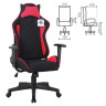 Кресло компьютерное BRABIX "GT Racer GM-101", подушка, ткань, черное/красное, 531820 по низкой цене оптом 