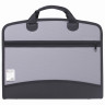 Папка-портфель пластиковая BRAUBERG А4+ (375х305х60 мм), 4 отделения, 2 кармана, серая, 228685 по низкой цене оптом Краснодар, Москва, Уфа, Казань, Барнаул, Владивосток, Хабаровск, Сахалин, Красноярск, Екатеренбург, 