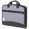 Папка-портфель пластиковая BRAUBERG А4+ (375х305х60 мм), 4 отделения, 2 кармана, серая, 228685 по низкой цене оптом Краснодар, Москва, Уфа, Казань, Барнаул, Владивосток, Хабаровск, Сахалин, Красноярск, Екатеренбург, 