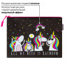 Папка для тетрадей A5 BRAUBERG, мягкий, водонепроницаемая молния, "Unicorns", 25х20 см, 229259 по низкой цене оптом 