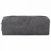 Пенал-косметичка BRAUBERG "TYVEK", крафт-текстиль, графитовый, 21х5х8 см, 270045