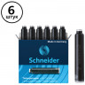 Картриджи чернильные SCHNEIDER, комплект 6 штук в коробке, черные, 6601 по низкой цене оптом Краснодар, Москва, Уфа, Казань, Барнаул, Владивосток, Хабаровск, Сахалин, Красноярск, Екатеренбург, 
