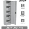 Шкаф металлический офисный BRABIX "MK 18/47/46-01", 1830х472х460 мм, 30 кг, 4 полки, разборный, 291139, S204BR181202 по низкой цене оптом 