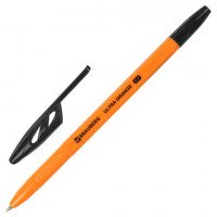 Ручка шариковая BRAUBERG "ULTRA ORANGE", ЧЕРНАЯ, узел 0,7 мм, чернила ГЕРМАНИЯ, наконечник ШВЕЙЦАРИЯ, 143563