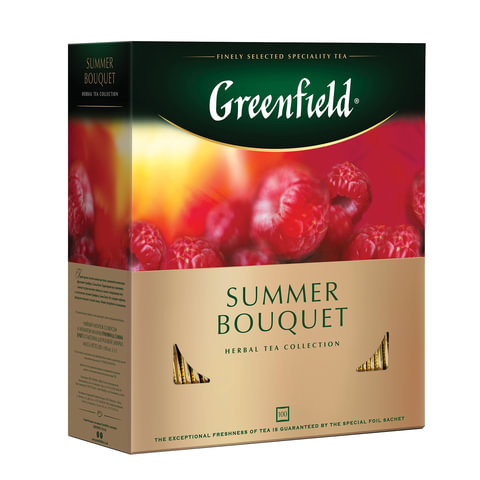 Чай GREENFIELD (Гринфилд) "Summer Bouquet" ("Летний букет"), травяной, 100 пакетиков в конвертах по 2 г, 0878-09 по низкой цене оптом 
