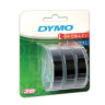 Картридж для принтеров этикеток DYMO Omega, 9 мм х 3 м, белый шрифт, черный фон, комплект 3 шт., S0847730 по низкой цене оптом 