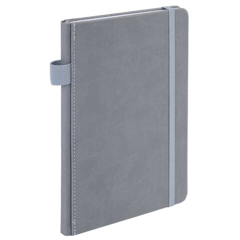 Блокнот А5 135x212мм BRAUBERG "Soft touch" под кожу, резинка, держатель, 80л клетка, серый, 117146 по низкой цене оптом Блокнот А5 135x212мм BRAUBERG "Soft touch" под кожу, резинка, держатель, 80л клетка, серый, 117146 по низкой цене оптом