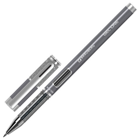 Ручка гелевая BRAUBERG "GEL ONE", ЧЕРНАЯ, стандартный узел 0,5 мм, линия письма 0,35 мм, 144037 по низкой цене оптом Ручка гелевая BRAUBERG "GEL ONE", ЧЕРНАЯ, стандартный узел 0,5 мм, линия письма 0,35 мм, 144037 по низкой цене оптом