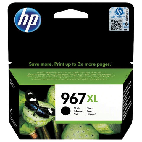 Картридж струйный HP (3JA31AE) для HP OfficeJet Pro 9020/9023, №967XL черный, ресурс 3000 страниц по низкой цене оптом 