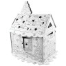 Картонный игровой развивающий Домик-раскраска "Новогодний", высота 130 см, BRAUBERG kids, 880365 по низкой цене оптом Краснодар, Москва, Уфа, Казань, Барнаул, Владивосток, Хабаровск, Сахалин, Красноярск, Екатеренбург, 