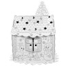 Картонный игровой развивающий Домик-раскраска "Новогодний", высота 130 см, BRAUBERG kids, 880365 по низкой цене оптом Краснодар, Москва, Уфа, Казань, Барнаул, Владивосток, Хабаровск, Сахалин, Красноярск, Екатеренбург, 