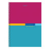 Тетрадь А4, 80 л., BRAUBERG, гребень, клетка, обложка твердая, "Color", 404055 по низкой цене оптом 
