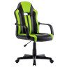 Кресло компьютерное BRABIX "Stripe GM-202", экокожа, черное/зеленое, 532511 по низкой цене оптом 