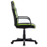 Кресло компьютерное BRABIX "Stripe GM-202", экокожа, черное/зеленое, 532511 по низкой цене оптом 
