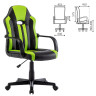 Кресло компьютерное BRABIX "Stripe GM-202", экокожа, черное/зеленое, 532511 по низкой цене оптом 