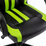Кресло компьютерное BRABIX "Stripe GM-202", экокожа, черное/зеленое, 532511 по низкой цене оптом 