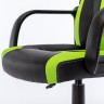 Кресло компьютерное BRABIX "Stripe GM-202", экокожа, черное/зеленое, 532511 по низкой цене оптом 