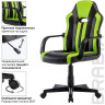 Кресло компьютерное BRABIX "Stripe GM-202", экокожа, черное/зеленое, 532511 по низкой цене оптом 