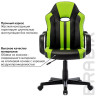 Кресло компьютерное BRABIX "Stripe GM-202", экокожа, черное/зеленое, 532511 по низкой цене оптом 
