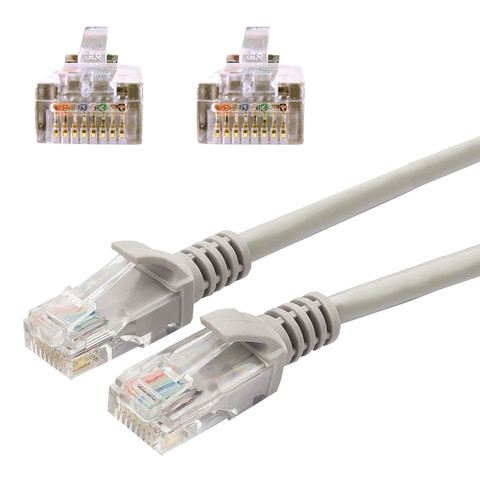 Кабель (патч-корд) UTP 5e категория, RJ-45, 1 м, CABLEXPERT, для подключения по локальной сети LAN, PP12-1m по низкой цене оптом 