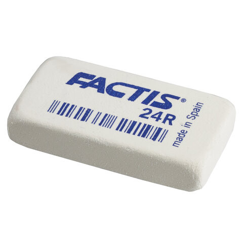 Ластик FACTIS 24 R (Испания), 52х29х10 мм, белый, прямоугольный, CNF24R по низкой цене оптом 