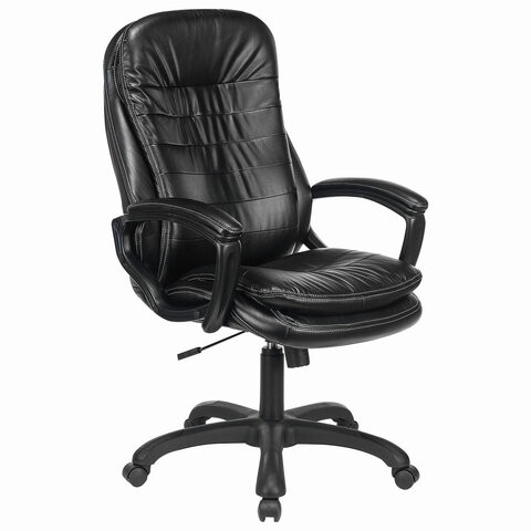 Кресло офисное BRABIX PREMIUM "Omega EX-589", экокожа, черное, 532094 по низкой цене оптом Краснодар, Москва, Уфа, Казань, Барнаул, Владивосток, Хабаровск, Сахалин, Красноярск, Екатеренбург, 