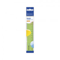 Линейка пластиковая 15 см BRAUBERG "FRUITY", тонированная, ассорти, 210765