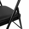 Стул складной BRABIX "Golf Plus CF-003 КОМФОРТ", черный каркас, кожзам черный, В КОРОБЕ, 533026 по низкой цене оптом 