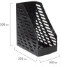 Лоток вертикальный для бумаг BRAUBERG "MAXI-plus" (250х160х300 мм), сетчатый, черный, 237005 по низкой цене оптом 