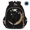 Ранец GRIZZLY анатомическая спинка, c брелоком, для девочек, "NIGHT CAT", 36х28х20 см, RAz-286-1/1 по низкой цене оптом 