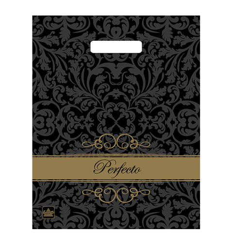 Пакет с вырубной ручкой ПВД, 37х30см, "Перфекто Шайн", 90мкм, ШК2314, н00112589