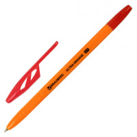 Ручка шариковая BRAUBERG "ULTRA ORANGE", КРАСНАЯ, узел 0,7 мм, чернила ГЕРМАНИЯ, наконечник ШВЕЙЦАРИЯ, 143564