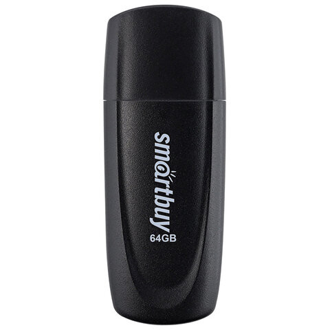 Флеш-диск 64GB SMARTBUY Scout USB 2.0, черный, SB064GB2SCK по низкой цене оптом Краснодар, Москва, Уфа, Казань, Барнаул, Владивосток, Хабаровск, Сахалин, Красноярск, Екатеренбург, 