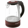 Чайник SCARLETT SC-EK27G98, 1,7 л, 2200 Вт, закрытый нагревательный элемент, стекло, коричневый по низкой цене оптом Краснодар, Москва, Уфа, Казань, Барнаул, Владивосток, Хабаровск, Сахалин, Красноярск, Екатеренбург, 