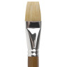 Кисть художественная профессиональная BRAUBERG ART CLASSIC, щетина, плоская, № 30, длинная ручка, 200726 по низкой цене оптом 