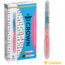 Текстовыделитель двухсторонний Crown "Multi Hi-Lighter Twin" розовый/голубой, 3/2мм по низкой цене оптом 