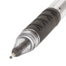 Ручка шариковая масляная с грипом STAFF "OBP-279", ЧЕРНАЯ, игольчатый узел 0,7 мм, линия письма 0,35 мм, 142989