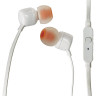 Наушники с микрофоном (гарнитура) JBL T110 WHT, проводные, 1,2 м, вкладыши, стерео, белые, T110WHT по низкой цене оптом Краснодар, Москва, Уфа, Казань, Барнаул, Владивосток, Хабаровск, Сахалин, Красноярск, Екатеренбург, 