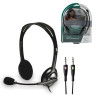 Наушники с микрофоном (гарнитура) LOGITECH H110, проводная, компьютерная, 1,83 м, стерео, 2 x mini jack 3,5 мм, черная, 981-000271 по низкой цене оптом Краснодар, Москва, Уфа, Казань, Барнаул, Владивосток, Хабаровск, Сахалин, Красноярск, Екатеренбург, 