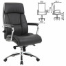 Кресло из натуральной кожи BRABIX PREMIUM "Phaeton EX-502", хром, черное, 530882 по низкой цене оптом 