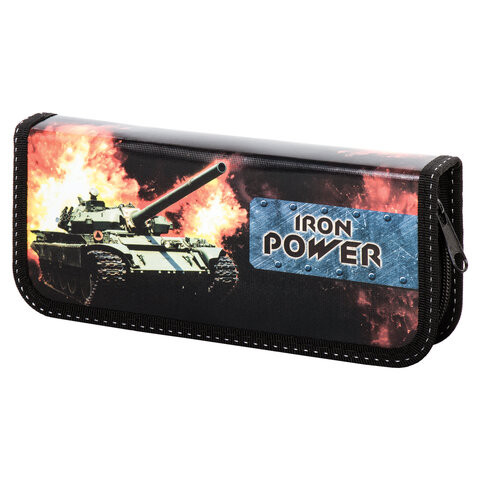 Пенал ПИФАГОР, 1 отделение, ламинированный картон, 19х9 см, "Iron Power", 229193 по низкой цене оптом 