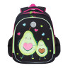 Ранец GRIZZLY анатомическая спинка, c брелоком, для девочек, "AVOCADO LOVE", 36х28х20 см, RAz-286-11/1 по низкой цене оптом Краснодар, Москва, Уфа, Казань, Барнаул, Владивосток, Хабаровск, Сахалин, Красноярск, Екатеренбург, 