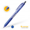 Ручка шариковая масляная автоматическая с грипом CROWN "Quick Dry", СИНЯЯ, узел 0,5 мм, линия письма 0,3 мм, QD-018 по низкой цене оптом Краснодар, Москва, Уфа, Казань, Барнаул, Владивосток, Хабаровск, Сахалин, Красноярск, Екатеренбург, 