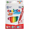 Фломастеры CARIOCA (Италия) "Joy", 12 цветов, суперсмываемые, вентилируемый колпачок, картонная коробка, 40614 по низкой цене оптом Краснодар, Москва, Уфа, Казань, Барнаул, Владивосток, Хабаровск, Сахалин, Красноярск, Екатеренбург, 