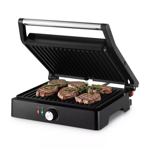 Электрогриль KITFORT KT-3662, 2000 Вт, фиксированные панели, регулировка температуры,, КТ-3662 по низкой цене оптом 