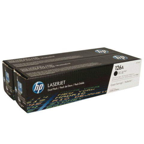 Картридж лазерный HP (CE310AD) LaserJet CP1025/CP1025NW, КОМПЛЕКТ 2 шт., черный, оригинальный, ресурс 2х1200 страниц по низкой цене оптом 